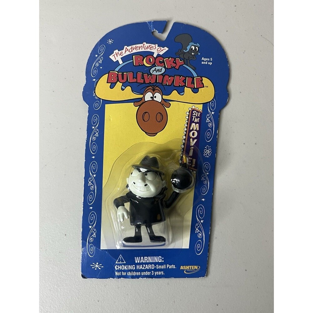 Vintage Adventures of Rocky & Bullwinkle Movie Boris PVC Figure NEW